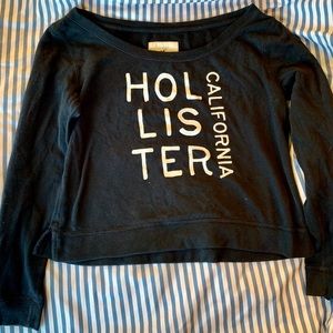 Hollister Navy Cropped Sweatshirt